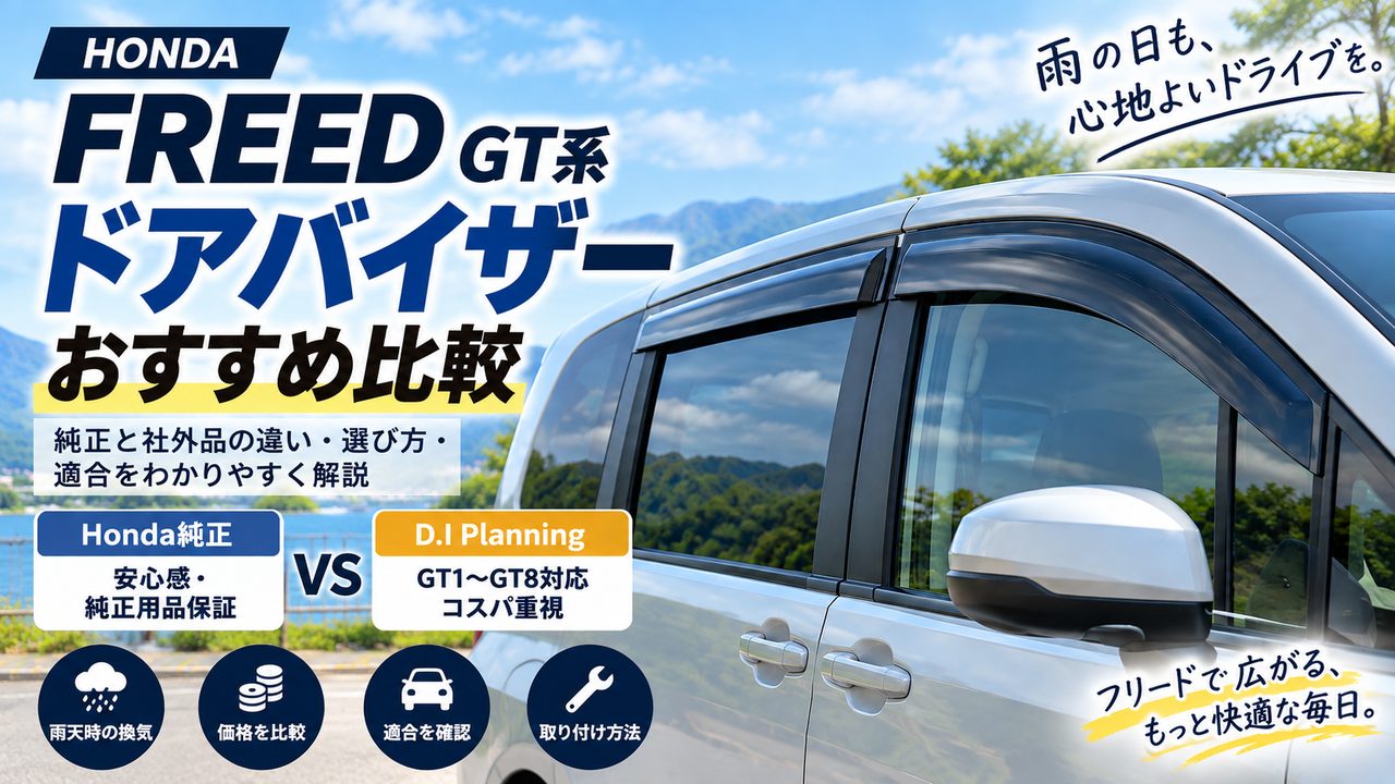 新型フリードGT系ドアバイザーの純正・社外品おすすめ比較