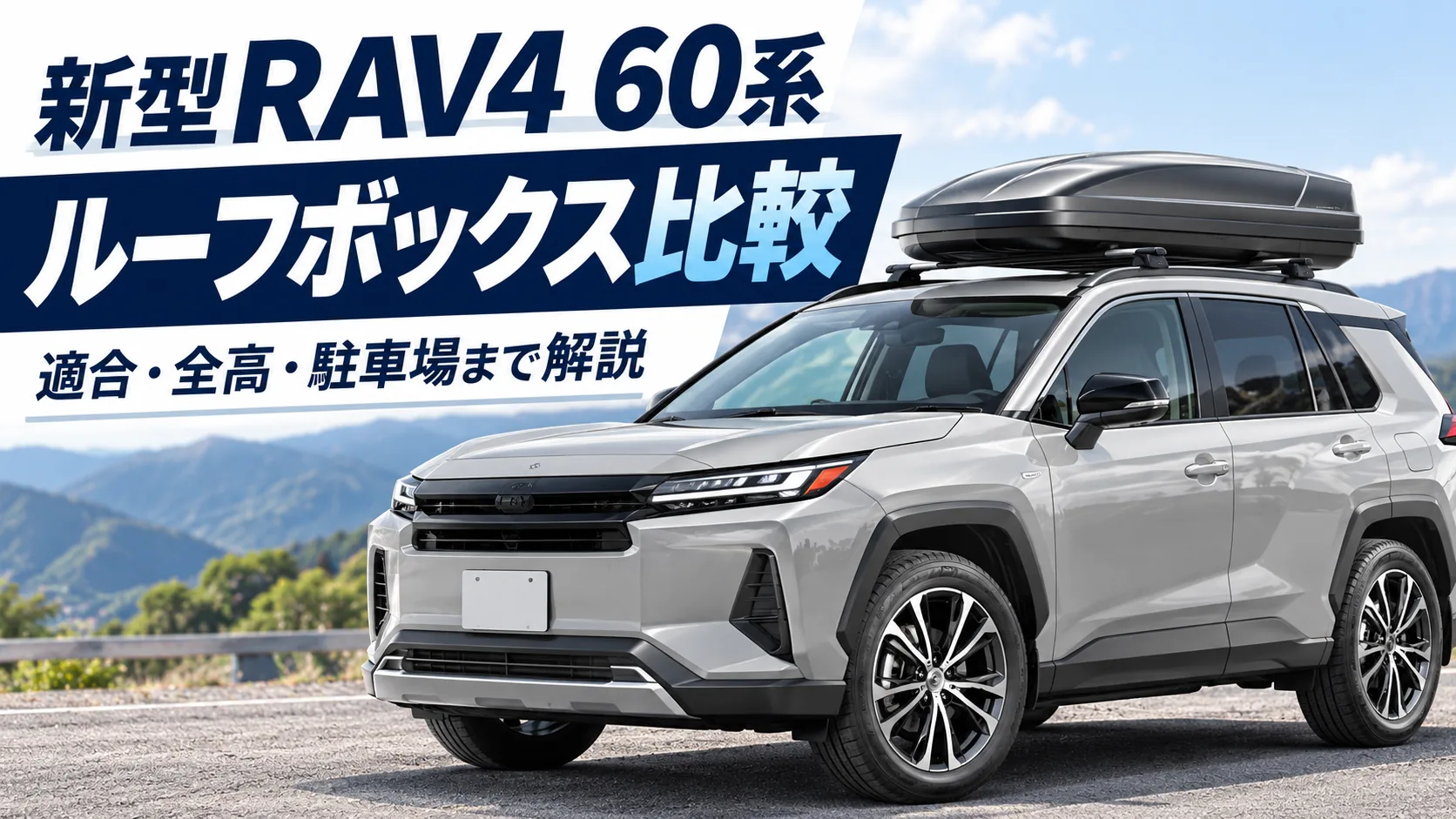 新型RAV4 60系ルーフボックス比較のアイキャッチ